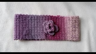 Stirnband häkeln  Haarband gehäkelt  Einfache Anleitung mit Untertitel by BerlinCrochet [upl. by Eihctir]