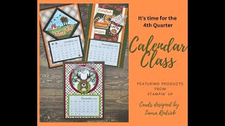 Its time for the 4th Quarter Calendar Class Im showing 3 fun calendars to set on a wooden easel [upl. by Bradway]