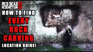 How To Find All 10 Rock Carvings  Location Guide Red Dead Redemption 2 Old Brass Compass [upl. by Assed]