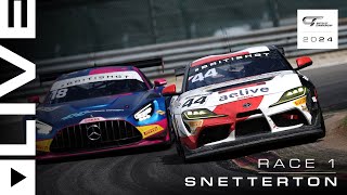 LIVE  Race 1  Snetterton  British GT 2024 [upl. by Aleahc]