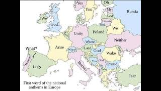 The first word of each national anthem in Europe [upl. by Abe]