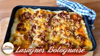 Lasagnes Bolognaise Viande Hachée Béchamel  Recette Facile et Rapide [upl. by Wadesworth]