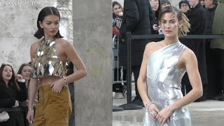 Thylane Blondeau amp Clara Berry  Défilé Rabanne Automne Hiver 20242025 à Paris  29022024 [upl. by Ainud]