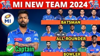 IPL 2024  Mumbai Indians Team Full Squad  MI Team New Players List 2024  MI New Team 2024 [upl. by Itnahsa]