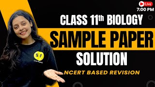 Most Important Sample Paper Solution of Biology Class 11 Revision with Sonam Maam Science and Fun [upl. by Strep]