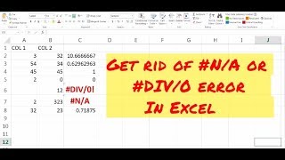 How to fix DIV0 Error in Excel 2010 [upl. by Purity636]