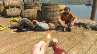 🔥🧨4K Dynamite amp Fire Bottle Gameplay 29  Red Dead Redemption 2 [upl. by Reeta]