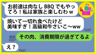 【LINE】BBQの会場に先回りし用意していた高級和牛を持って帰ったママ友「家族と楽しむわw」→やりたい放題のDQN女にある事実を伝えると顔面蒼白にw【総集編】 [upl. by Ardene]