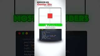 quotCSSquot Center a Div  Day 3 of CSS CSSCentering shorts WebDe [upl. by Orelu449]
