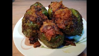 स्वादिष्ट बेसनी भरवा शिमला मिर्च  Gram Flour Capsicum Recipe  Delicious Stuffed Besan Shimla Mirch [upl. by Granthem]