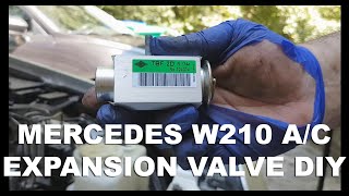 Mercedes W210 E320 AC Expansion Valve Replacement DIY [upl. by Alyar]