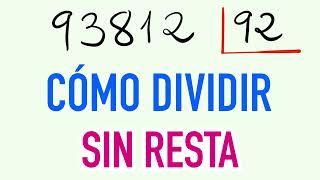 como hacer divisiones de 2 cifras sin resta 93812 entre 92 [upl. by Caterina]