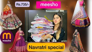 Meesho NAVRATRI special LEHNGA haul ®All 😍 new collection  honest review  RajniRajput01 [upl. by Euqinorev603]