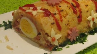 roulé de pommes de terre au thon et oeufs 🍴 رولي البطاطس بالطون و البيض راقية شهيوات هندوشة [upl. by Christis369]