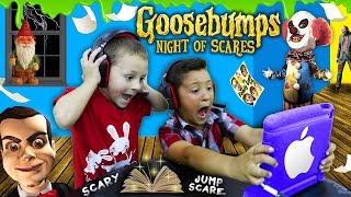 NIGHT OF JUMP SCARES Mike amp Chase play GOOSEBUMPS NOS iOS Game FGTEEV Scariest Gameplay [upl. by Agnew]