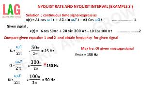 Nyquist Rate And Nyquist Interval Example 3 हिन्दी [upl. by Hannahc468]