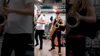 LEO P with Lucky Chops their subway busking day [upl. by Paryavi]