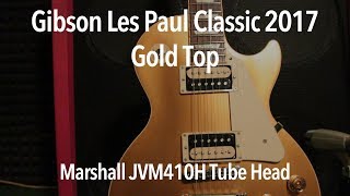 review  Gibson Les Paul Classic 2017 Gold Top  Marshall JVM410H [upl. by Aened]