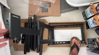 Unboxing the PERLESMITH Large Full Motion TV Wall Mount [upl. by Mort]