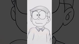 Draw Nobita Nobi from Doraemon  Quick Sketch shortsIsmatAraArtGallery [upl. by Enomor]