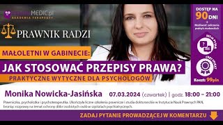 Małoletni w gabinecie  jak stosować przepisy prawa Praktyczne wytyczne dla psychologów [upl. by Nimar]