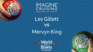 World Indoor Bowls Championship 2024 Les Gillett vs Mervyn King  Day 13 Match 1 [upl. by Fulton]