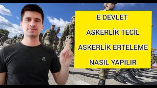 Edevlet Askerlik Tecil İşlemi  Askerlik Sorgulama [upl. by Leonid55]