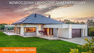 Dom w nigellach 2 G2 – Nowoczesny wygodny dom parterowy  ARCHON Projekty Domów [upl. by Muslim]