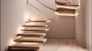 Floating staircase Impossible design stairscase home construction diy [upl. by Remlap]