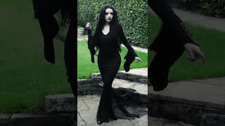 Morticia Addams Cosplay 🌹🖤 gothgirl addamsfamily morticia cosplay goth cosplaygirl gothic [upl. by Kennie559]