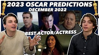 2023 Oscar Predictions  Best Actor amp Actress  December [upl. by Domela790]