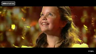 Martina Meola 8 ani GOLDEN BUZZ Romanii au Talent 18 02 2022 [upl. by Ocirrej]