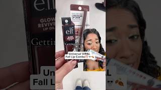 Trying the ✨VIRAL✨ fall lip combo on brown skin and how to make it browngirlfriendly [upl. by Nahtaj]