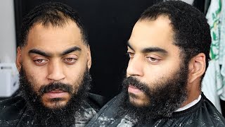 🔥MUST SEE🔥 CAN I FIX MY CLIENT HAIR FROM THINNING  FADED BEARD HAIRCUT TUTORIAL [upl. by Hauser]