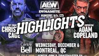 Christian Cage vs Adam Copeland  AEW Dynamite  Highlights [upl. by Hcirdla102]