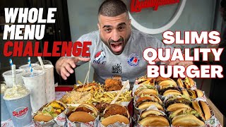 MENU CHALLENGE  SLIMS QUALITY BURGER  15 BURGERS  DRINKS amp FRIES [upl. by Irim]