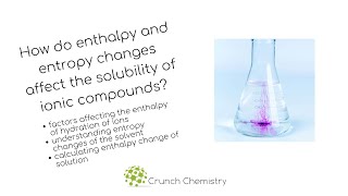 How do enthalpy and entropy changes affect the solubility of ionic compounds [upl. by Eve]