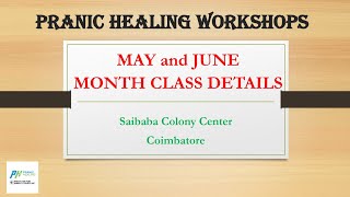 GMCKS Pranic Healing and Arhatic Yoga courses in Tamil  May and June month course details [upl. by Araem]