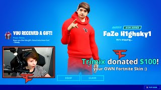 Surprising YOUTUBERS with their OWN Fortnite Skin [upl. by Nalad425]