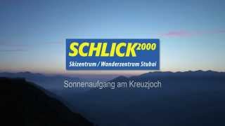 Sonnenaufgang am Kreuzjoch  Schlick 2000 im Stubaital [upl. by Farrel]