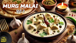 Malai Chicken Recipe  Murg Malai  Creamy Chicken Recipe [upl. by Darcy]