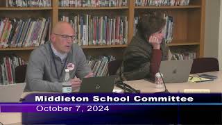 Middleton School Committee 1082024 [upl. by Irby]