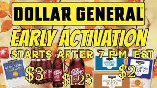 DOLLAR GENERAL EARLY ACTIVATION STARTS 7 PM EST🚨2 FLOUR 2 SUGAR 2250 DR PEPPER 2 LITERS🚨GOOO [upl. by Jareen580]