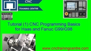 1 CNC Program Basics Haas Fanuc Mazak ISO G99G98 [upl. by Anwadal]