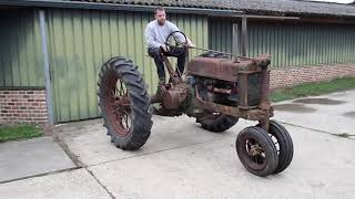 John Deere Unstyled B on round spokes  HappyOldIron Antique tractors in Belgium [upl. by Elbertina69]