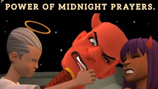 The power of MIDNIGHT PRAYERS christianstories animation prayer [upl. by Araas]