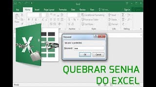 Quebrar Senha de Planilha do Excel  Planilha Protegida Aprenda como Desbloquear [upl. by Anidal]