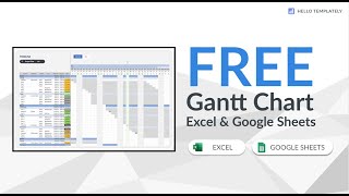 Free Gantt Chart Template for Excel amp Google Sheets  Hit the Like Button [upl. by Olympias18]