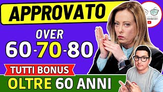 HAI PIÙ DI 60 ANNI  ALLORA HAI DIRITTO a RICEVERE QUESTI 14 BENEFICI ➡ BONUS 850€ ANZIANI INVALIDI [upl. by Nwahsyar]