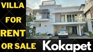 4500 SqFeet Triplex Villa For Sale or Rent In Gated Community  Hyderabad  Kokapet  350 Sqyards [upl. by Anevad736]